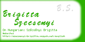brigitta szecsenyi business card