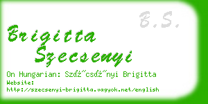 brigitta szecsenyi business card